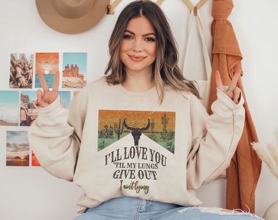 All Your n Sweatshirt Cute Vintage Cowgirl Sweater Country Music Concert Crewneck Western Rodeo Cowboy Trendy Aesthetic Clothing Gift Etsy UK