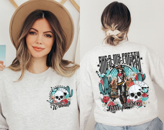 Pretty Little Poison Sweatshirt Country Music Womens Crewneck Country Concert Oversized Sweater Western Clothes Nashville Trip Cowgirl