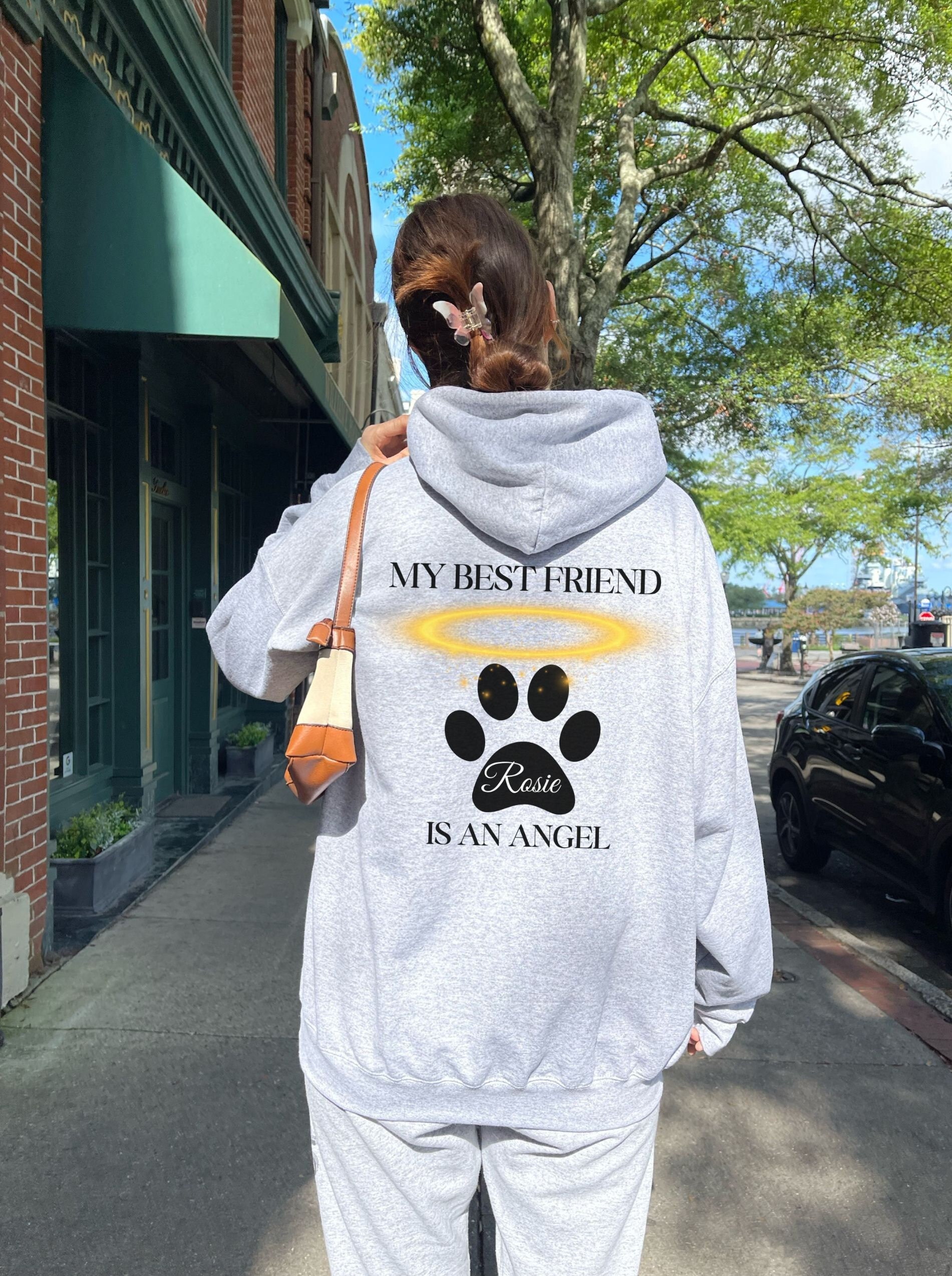 With Pictures Custom Memorial Hoodies Dog Ear Hoodie (D) Custom