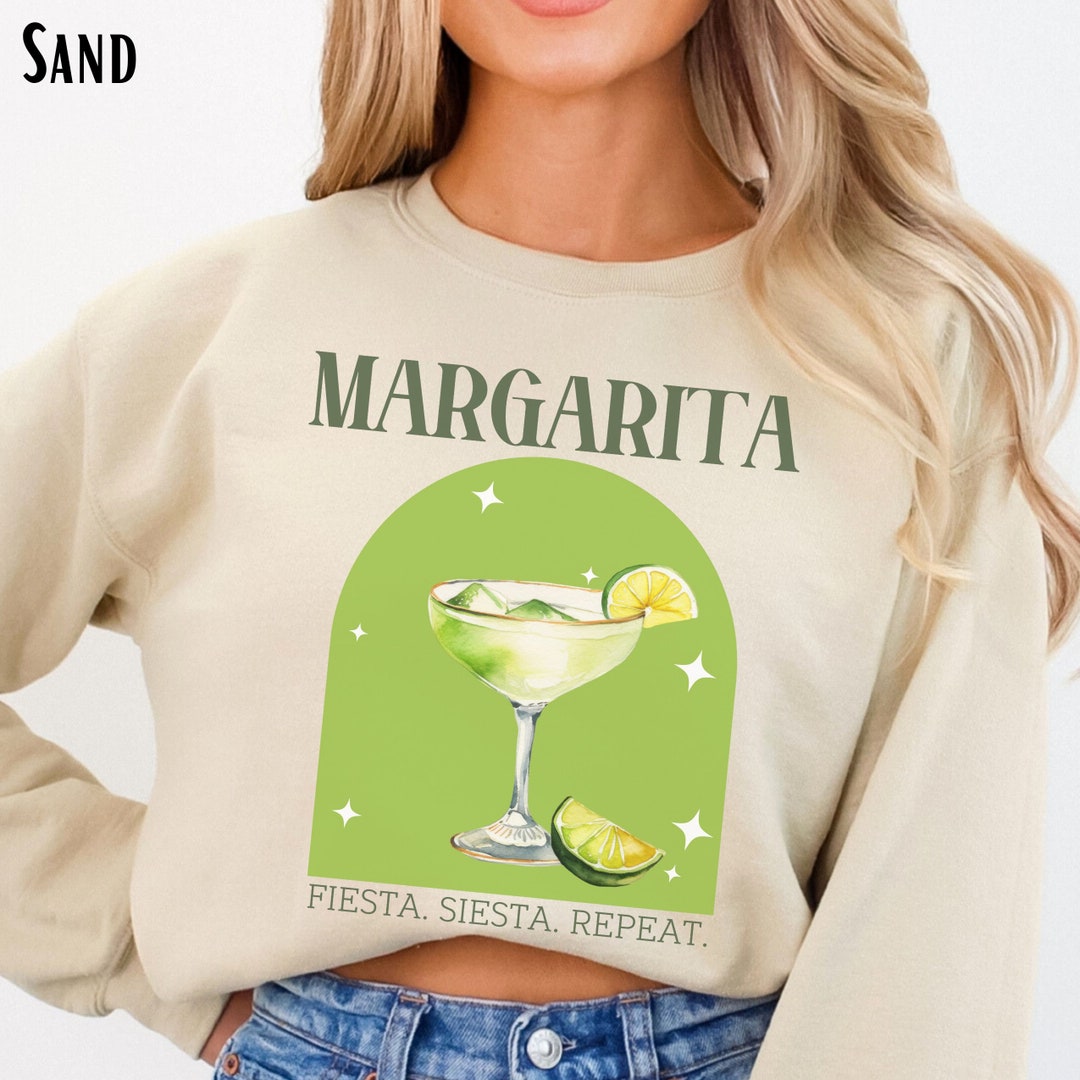 Margarita Sweatshirt Retro Cocktail Sweater Funny Social Hour Girls