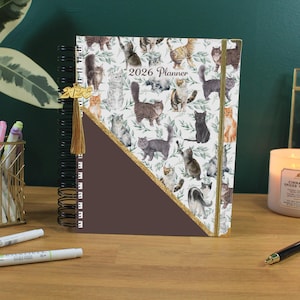 2026 datiert Wochenplaner | Anpassbares Layout und Cover | Katzenliebhaber