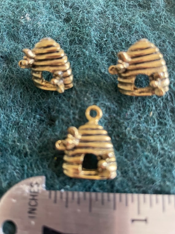 Bee skep earrings and charm