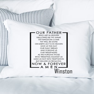 Personalized Prayer Pillowcase| Christian Comfort Gift| Custom Prayer Pillowcase| Faith-Inspired Bedroom Decor| Personalized Christian Gift