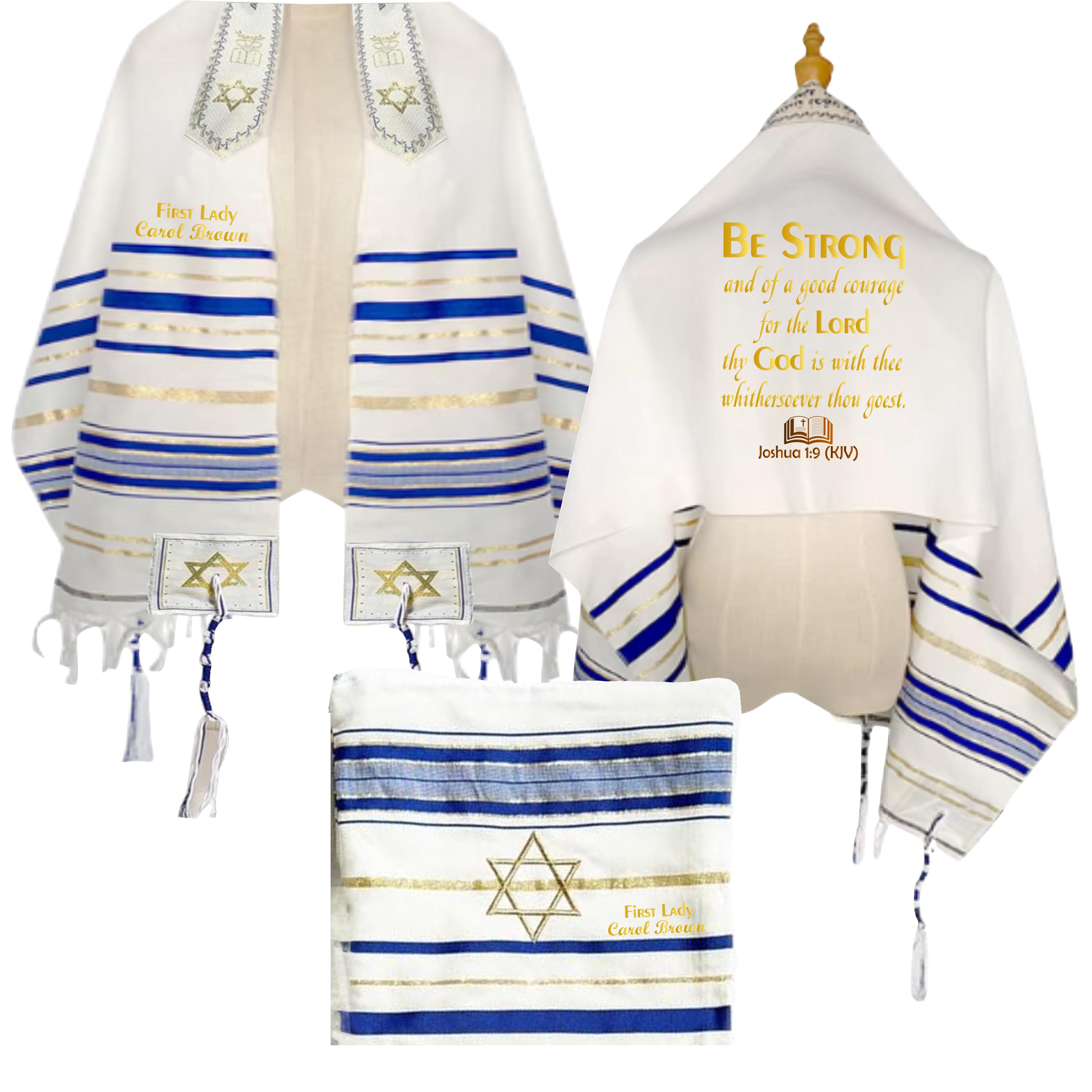 Personalized Prayer Shawl: Christian-Messianic Tallit with Custom Name