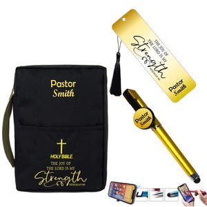 Bible Cover with Bookmark and Stylus Pen, Custom Religious Gift, Bible cover, Custom Bible Cover, Bible Case, Monogrammed bible cover