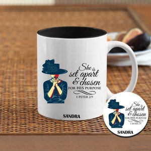 Personalized Inspirational Mug & Coaster Set: Custom Name Gift