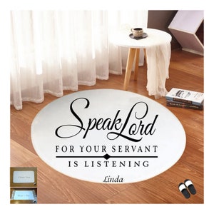 Christian Prayer Mat with Name| Religious Gift| Inspirational Gift| Custom Church Gift| Prayer Room Accessory| Bedside Mat| Comfort Gift
