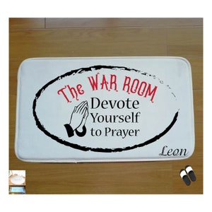 Personalized Prayer Mats "THE WAR ROOM" Church gift, Christian gifts, Prayer room accessories, Bedside mat