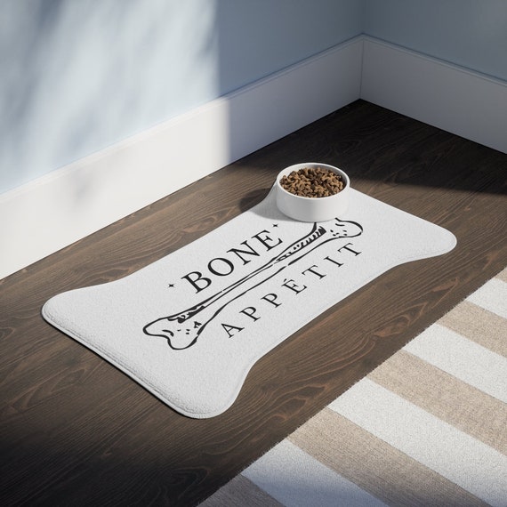 Bone Appetit Dog Feeding Mat Pet Food Mat Cat Bowl Mat Etsy