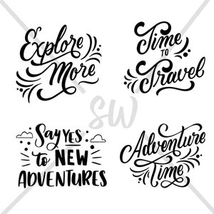Pakiet Travel Sayings SVG Plik do cięcia dla Cricut, sylwetka, Clipart, pliki warstwowe, sztuka ścienna, pakiet koszul