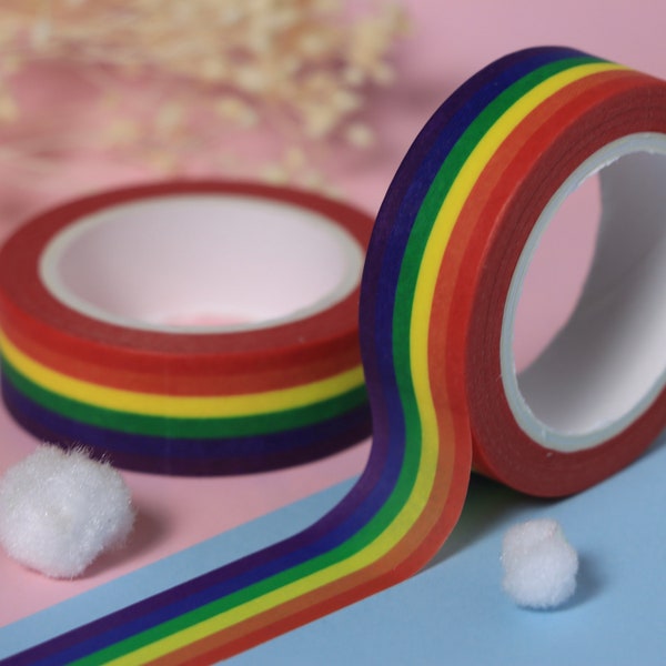 Rainbow Washi Tape | Regenbogen Klebeband | Verpackungs- und Dekorationsklebeband | LGBT | Pride