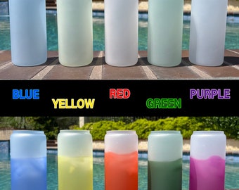 20oz Color Changing Sublimation Glass - With Bamboo Lids & Straw