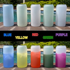 20oz Color Changing Sublimation Glass - With Bamboo Lids & Straw