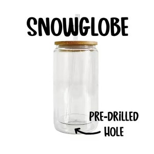 AGH 4 Pack Sublimation Double Wall Glass Blanks 16 oz Pre Drilled  Sublimation Snow Globe Glass Tumbl…See more AGH 4 Pack Sublimation Double  Wall Glass