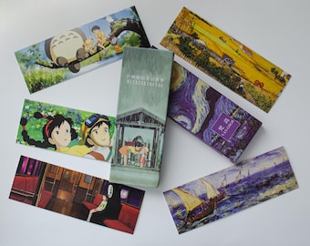 Studio Ghibli Bookmark Van Gogh Art Bookmark Custom Gift Anime Book Lover Gift 30pcs