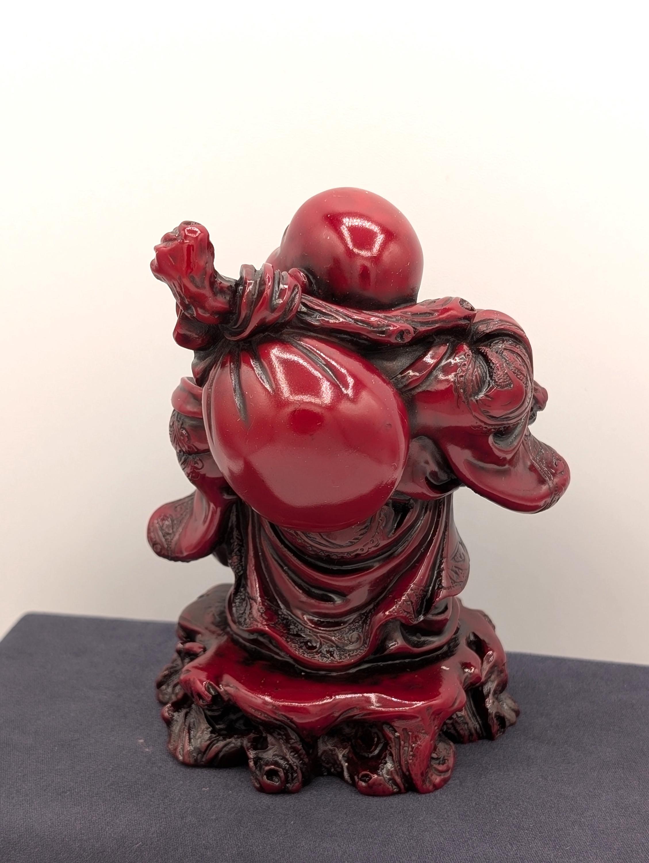 Ruby Red Laughing Buddha Statue - Prosperity, Joy & Good Luck - Etsy