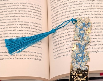 Oil Painting Metal Bookmarks With Tassel - Van Gogh and Monet