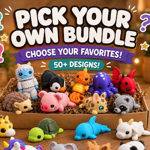 Pick Your Own Mini Pocket Friend Pets | Intricate Articulated 3D Printed Animals | 0.8-1.5in