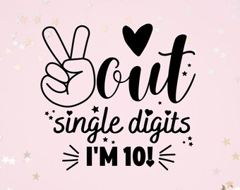 10th Birthday svg, 10th svg, Gifts for 10 Year, 10th Birthday Svg, cake topper, birthday svg, B.Day Shirt Svg, Bday Shirt Svg, 10th bday