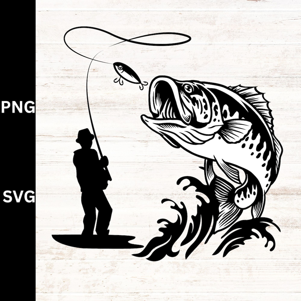 Bass Fishing, Fishing Png, Fishing Vector, Fishing Hooks Svg,Fishing Svg, Fly Fishing Svg, Fishing Svg Files Alwasky