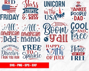Fourth of july svg bundle | 4th of july svg | july 4th svg | Fourth of july PNG | Fireworks svg | freedom svg | memorial day svg