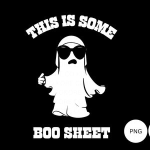 Funny Ghost Boo Sheet SVG - Humorous Halloween Ghost Design - Cricut Compatible PNG - Spooky Halloween T-Shirt Art - Cut Files for Crafting