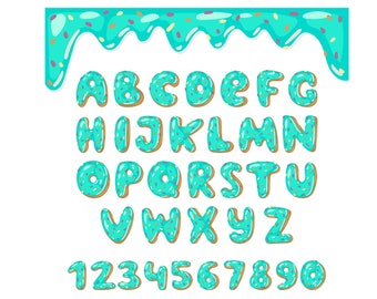 Alphabet Green Donut Kids Svg | Donut Letters | Donut Lover Svg | Forever Sweet Svg | Svg, Png Files | Sublimation | Instant Download