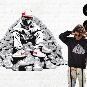 SVG Hoodie Design Streetwear Datei Print on Demand PNG Grafikdatei Print Clipart Design Datei Sammlung Clipart - Digital Download