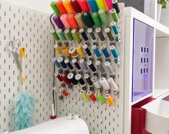 Thread Spool and Bobbin Holder for IKEA SKÅDIS Pegboard