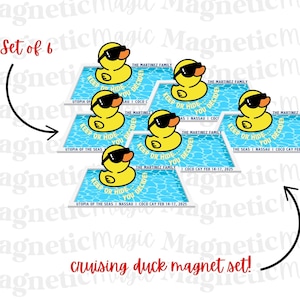 Cruise Duck Türmagnete: Lustige Kreuzfahrtanhänger, volle magnetische Rückseite