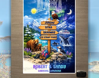 Personalized Alaska Cruise Magnet: Souvenir Gift