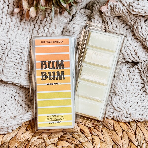 Fondants de cire Bum Bum | Fondants pour cire de soja | cires fondantes pour Beach Bum | Parfum d'été