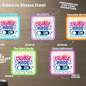Personalized Neon Fun Cruise Magnet| Cabin Decoration| Cruise Keepsake| Cruise Mode Sign| Custom Celebration