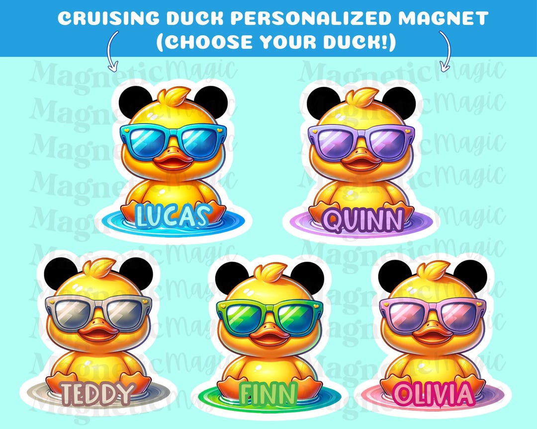Personalized Mouse Cruise Duck Magnet: Stateroom Door Decor - Etsy
