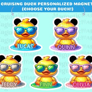 Personalized Mouse Cruise Duck Magnet: Stateroom Door Decor
