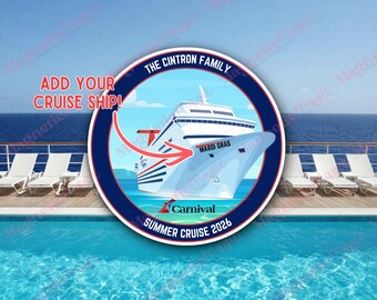 Custom Carnival Cruise Door Magnet| Cabin Decor| Fun Cruise Sign| Personalized Cruise Ship Magnet Keepsake