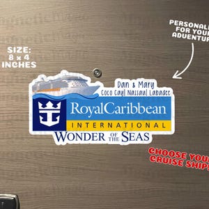 Custom RCL Cruise Door Magnet| Personalized Cabin Decor| Fun Cruise Sign| Cruise Essentials