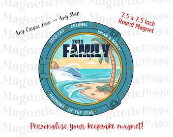 Personalized Family Cruise Magnet: Cabin Door Decoration, Keepsake Gift