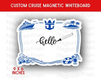Royal Caribbean Cruise Door Whiteboard Magnet: Fun Cabin Decor