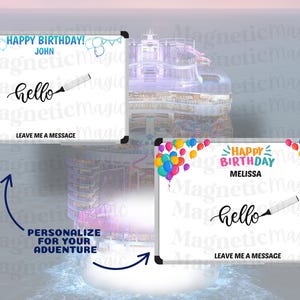 Birthday Cruise Whiteboard Magnet: Custom Dry Erase Message Board
