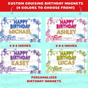 Birthday Cruise Magnet | Custom Birthday Door Decor | Personalized Birthday Cruise Magnet | Funny Cruise Magnet