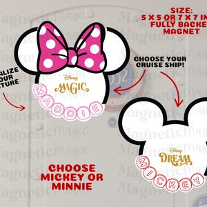 Custom Cruise Door Magnet: Mickey Mouse Inspired, Fish Extender Gift