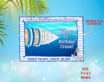 Personalized Cruise Cabin Door Magnet | Birthday Celebration Keepsake