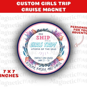 Personalized Girls Trip Cruise Magnet: Stateroom Door Decoration