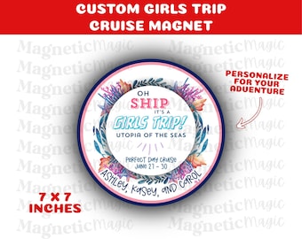 Personalized Girls Trip Cruise Magnet: Stateroom Door Decoration