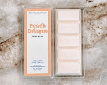 Peach Dreams Wax Melt, Citrus Melts, Wax Melt Snap Bar, Fruit Wax Tart, Peach Melts