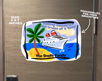 Personalized Family Cruise Magnet: Making Memories Keepsake - 5x7 Inch