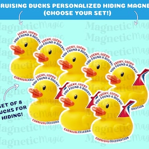Personalized Cruise Duck Magnets: Hiding Ducks, Cruise Door Decor