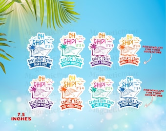 Imán para puerta de crucero "Oh Ship It's a Custom" (Varios colores disponibles) / Imanes para cabina de crucero