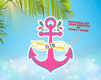 Custom Cruise Door Anchor| Personalized Anchor Cruise Door Magnet| Stateroom Decor